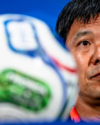 DALLAS Japan national team coach Hajime Moriyasu during the 2026 World Cup, Japan press conference and pitch check at AT T Stadium on June 13, 2026, in Dallas, United States Photo by Stefan Koops EYE4IMAGES DeFodi Images