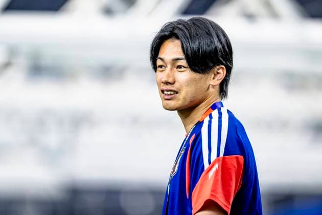 DALLAS Ayase Ueda of Japan during the 2026 World Cup, Press conference and pitch check of Japan at AT T Stadium on June 13, 2026 in Dallas, United States Photo by Stefan Koops EYE4IMAGES DeFodi Images