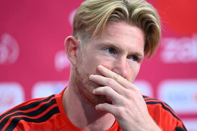 Belgian national football team - 2026 FIFA World Cup, WM, Weltmeisterschaft, Fussball - media activities 13 06 2026 RENTON, UNITED STATES OF AMERICA - JUNE 13 : De Bruyne Kevin forward of Belgium pictured during a press conference, PK, Pressekonferenz at the training grounds of the Belgian national football team during the 2026 FIFA World Cup on June 13, 2026 in Renton, United States of America, 13 06 2026 Renton United States of America  Copyright: xNicoxVereeckenx