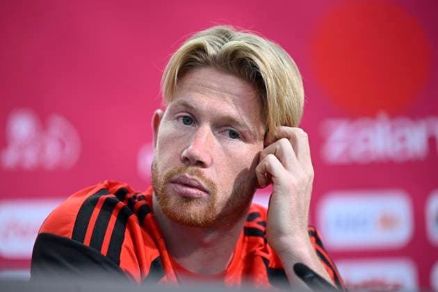 Belgian national football team - 2026 FIFA World Cup, WM, Weltmeisterschaft, Fussball - media activities 13 06 2026 RENTON, UNITED STATES OF AMERICA - JUNE 13 : De Bruyne Kevin forward of Belgium pictured during a press conference, PK, Pressekonferenz at the training grounds of the Belgian national football team during the 2026 FIFA World Cup on June 13, 2026 in Renton, United States of America, 13 06 2026 Renton United States of America  Copyright: xNicoxVereeckenx