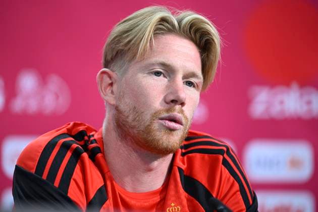 Belgian national football team - 2026 FIFA World Cup, WM, Weltmeisterschaft, Fussball - media activities 13 06 2026 RENTON, UNITED STATES OF AMERICA - JUNE 13 : De Bruyne Kevin forward of Belgium pictured during a press conference, PK, Pressekonferenz at the training grounds of the Belgian national football team during the 2026 FIFA World Cup on June 13, 2026 in Renton, United States of America, 13 06 2026 Renton United States of America  Copyright: xNicoxVereeckenx