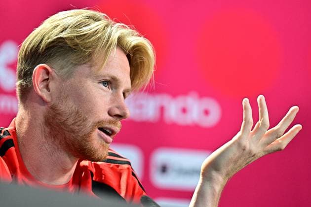 Belgium s Kevin De Bruyne pictured during a press conference, PK, Pressekonferenz of Belgian national soccer team Red Devils in their base camp, home of the Seattle Sounders, Renton, Seattle, USA, on Saturday 13 June 2026. The Red Devils prepare for the 2026 FIFA World Cup, WM, Weltmeisterschaft, Fussball DIRKxWAEM  x177560132x
