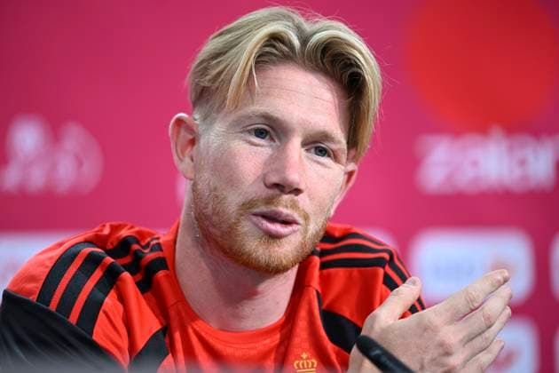 Belgian national football team - 2026 FIFA World Cup, WM, Weltmeisterschaft, Fussball - media activities 13 06 2026 RENTON, UNITED STATES OF AMERICA - JUNE 13 : De Bruyne Kevin forward of Belgium pictured during a press conference, PK, Pressekonferenz at the training grounds of the Belgian national football team during the 2026 FIFA World Cup on June 13, 2026 in Renton, United States of America, 13 06 2026 Renton United States of America  Copyright: xNicoxVereeckenx
