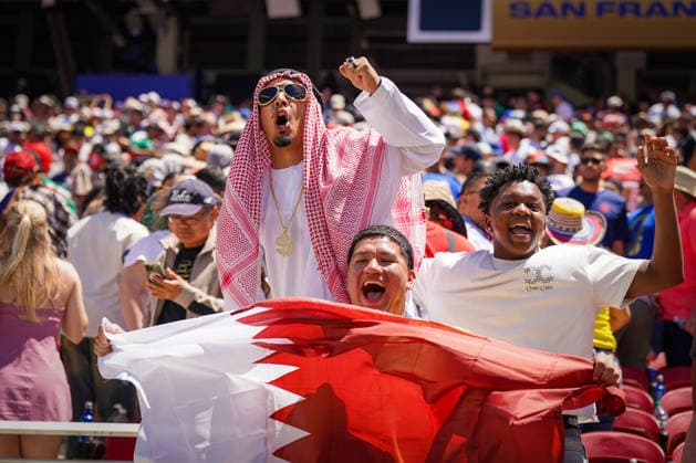 USA Soccer FIFA World Cup 2026 Group B Switzerland vs Qatar Levi™s Stadium Santa Clara, California Joy, emotion, jubilation among the fans from Qatar Copyright: xJOERANxSTEINSIEKx