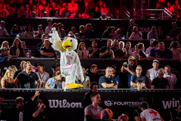 BASKETBALL - FIBA 3x3 World Tour VIENNA,AUSTRIA,13.JUN.26 - BASKETBALL - FIBA 3x3 World Tour. Image shows a mascot.  GEPAxpictures xEdgarxEisner