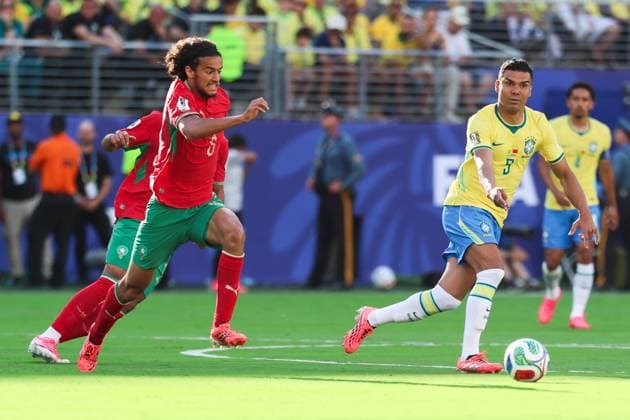 RECORD DATE NOT STATED FIFA World Cup, WM, Weltmeisterschaft, Fussball 2026 - Group C - Brazil v Morocco Casemiro player of Brazil during the match between Brazil and Morocco in the first round of Group C of the 2026 FIFA World Cup group stage at New York New Jersey Stadium, on Saturday, June 13, 2026.(Foto: William Volcov Brazil Photo Press IMAGO) Sports East Rutherford NJ United States of America Copyright: xWILLIAMxVOLCOVx