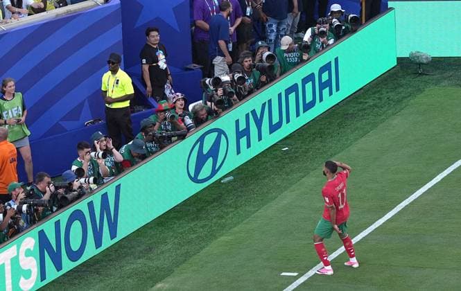 Ismael Saibari of Morocco celebrates scoring a goal to make the score 0-1 Brazil v Morocco, 2026 FIFA World Cup, WM, Weltmeisterschaft, Fussball Group C, Football, New York New Jersey Stadium, East Rutherford, New Jersey, USA - 13 Jun 2026East Rutherford New York New Jersey Stadium New Jersey (NJ) United States of America EDITORIAL USE ONLY No use with unauthorised audio, video, data, fixture lists, club league logos or live services. Online in-match use limited to 120 images, no video emulation. No use in betting, games or single club league player publications.  Copyright: xIsmaelxAdnan Shutterstockx 16924266l