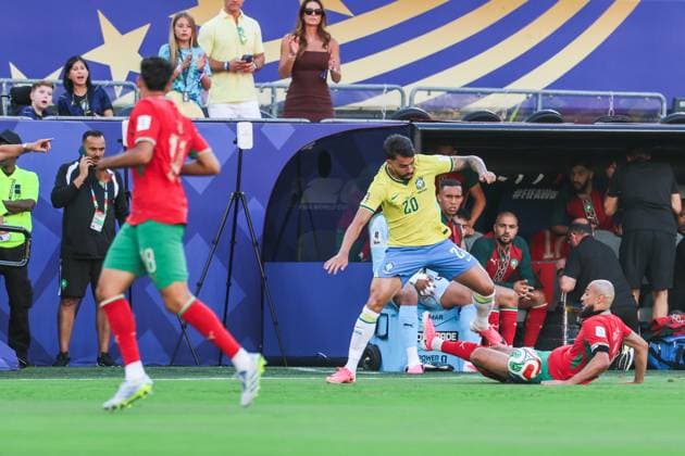 RECORD DATE NOT STATED FIFA World Cup, WM, Weltmeisterschaft, Fussball 2026 - Group C - Brazil v Morocco Lucas Paqueta player of Brazil during the match between Brazil and Morocco in the first round of Group C of the 2026 FIFA World Cup group stage at New York New Jersey Stadium, on Saturday, June 13, 2026.(Foto: William Volcov Brazil Photo Press IMAGO) Sports East Rutherford NJ United States of America Copyright: xWILLIAMxVOLCOVx
