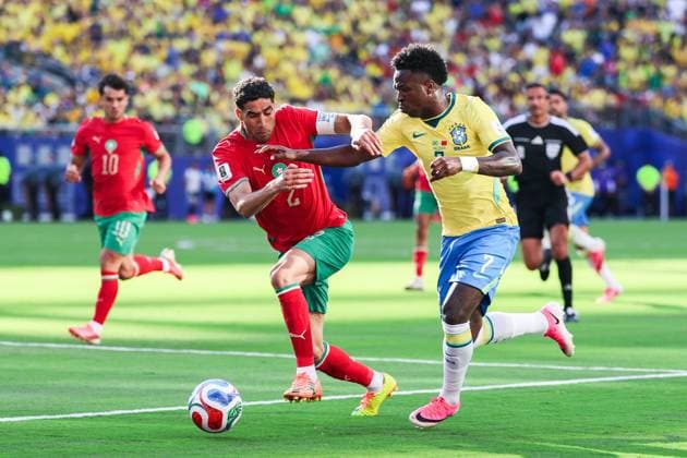 RECORD DATE NOT STATED FIFA World Cup, WM, Weltmeisterschaft, Fussball 2026 - Group C - Brazil v Morocco Vinicius Jr. player of Brazil during the match between Brazil and Morocco in the first round of Group C of the 2026 FIFA World Cup group stage at New York New Jersey Stadium, on Saturday, June 13, 2026.(Foto: William Volcov Brazil Photo Press IMAGO) Sports East Rutherford NJ United States of America Copyright: xWILLIAMxVOLCOVx