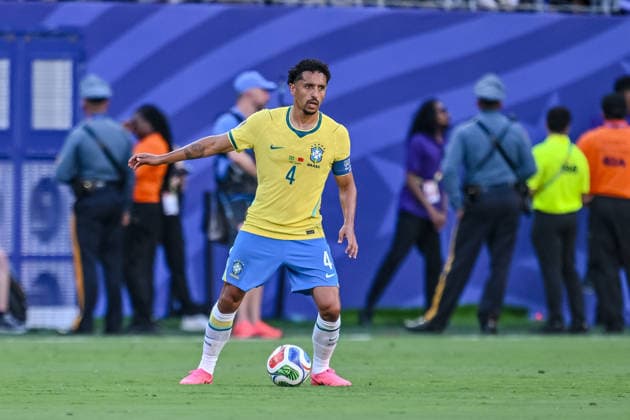 Marquinhos Brazil controls the Ball during the FIFA World Cup 2026 Group C match between Brazil and Morocco at New York New Jersey Stadium on June 13, 2026 in East Rutherford, United States Photo by Harry Langer DeFodi Images