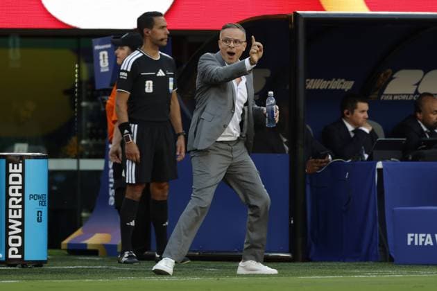NEW JERSEY - Morocco manager Mohamed Ouahbi during the FIFA 2026 World Cup Group C match between Brazil and Morocco at the New Jersey Stadium on June 14, 2026, in New Jersey, United States. MAURICE VAN STEEN ANP FIFA World Cup, WM, Weltmeisterschaft, Fussball 2026 - group C 2026 xVIxANPxSportx xMauricexvanxSteenxIVx 560937580 originalFilename: 560937580.jpg