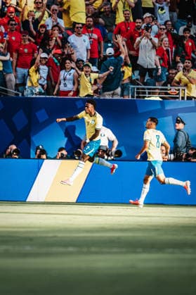 Soccer Men FIFA World Cup 2026 Group C Brazil vs Morocco 13 06 2026 Goal celebration Vinicius Junior 7, Brazil East Rutherford New York New Jersey Stadium New Jersey United States of America