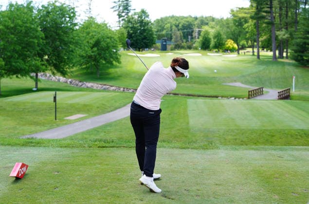 MIDLAND, MI - JUNE 13: LPGA, Golf Damen golfer Weiwei Zhang plays her tee shot on the 12th hole on June 13, 2026, during the third round of the LPGA Dow Championship at Midland Country Club in Midland, Michigan. (Photo by Brian Spurlock Icon Sportswire) GOLF: JUN 13 LPGA Dow Championship EDITORIAL USE ONLY Icon26061323