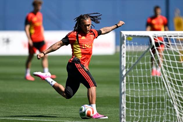 Belgian national football team - 2026 FIFA World Cup, WM, Weltmeisterschaft, Fussball - media activities 13 06 2026 RENTON, UNITED STATES OF AMERICA - JUNE 13 : Moreira Da Silva Diego defender of Belgium pictured during a training session at the training grounds of the Belgian national football team during the 2026 FIFA World Cup on June 13, 2026 in Renton, United States of America, 13 06 2026 Renton United States of America  Copyright: xNicoxVereeckenx