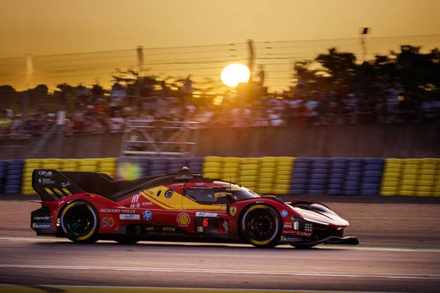 24 HEURES DU MANS 2026 - RACE - SATURDAY 50 FUOCO Antonio (ita), NIELSEN Nicklas (dnk), MOLINA Miguel (spa), Ferrari AF Corse, Ferrari 499P 50, Hypercar, action, during the 24 Hours of Le Mans 2026, 3rd round of the 2026 FIA World Endurance Championship, on June 13, 2026 on the Circuit des 24 Heures du Mans in Le Mans, France - Le MansFrance  Copyright: xFREDERICxLExFLOCxHx