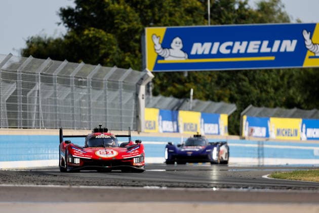 24 HEURES DU MANS 2026 - RACE - SATURDAY 51 PIER GUIDI Alessandro (ita), CALADO James (gbr), GIOVINAZZI Antonio (ita), Ferrari AF Corse, Ferrari 499P 51, Hypercar, action, during the 24 Hours of Le Mans 2026, 3rd round of the 2026 FIA World Endurance Championship, on June 13, 2026 on the Circuit des 24 Heures du Mans in Le Mans, France - Le MansFrance  Copyright: xFREDERICxLExFLOCxHx