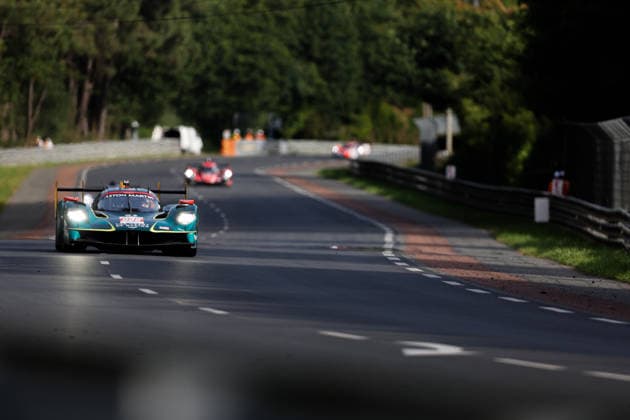 24 HEURES DU MANS 2026 - RACE - SATURDAY 009 RIBERAS Alex (esp), SORENSEN Marco (dnk), DE ANGELIS Roman (can), Aston Martin THOR Team, Aston Martin Valkyrie 009, Hypercar, action, during the 24 Hours of Le Mans 2026, 3rd round of the 2026 FIA World Endurance Championship, on June 13, 2026 on the Circuit des 24 Heures du Mans in Le Mans, France - Le MansFrance  Copyright: xFREDERICxLExFLOCxHx