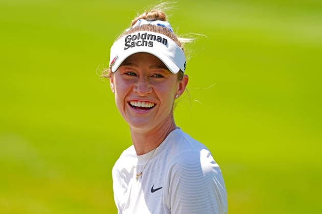 MIDLAND, MI - JUNE 13: LPGA, Golf Damen golfer Nelly Korda walks to the 7th tee on June 13, 2026, during the third round of the LPGA Dow Championship at Midland Country Club in Midland, Michigan. (Photo by Brian Spurlock Icon Sportswire) GOLF: JUN 13 LPGA Dow Championship EDITORIAL USE ONLY Icon26061333