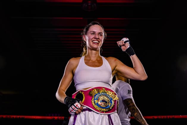 FLENSBURG, GERMANY - JUNE 13: during the WBO International Super Feather Title Fight between Lara Ochmann (Germany) vs. Amanda Chan (Singapore) at Gorzelniaski Halle on June 13, 2026 in Flensburg, Germany. Schleswig-Holstein Germany Copyright: xMarioxM.xKobergx