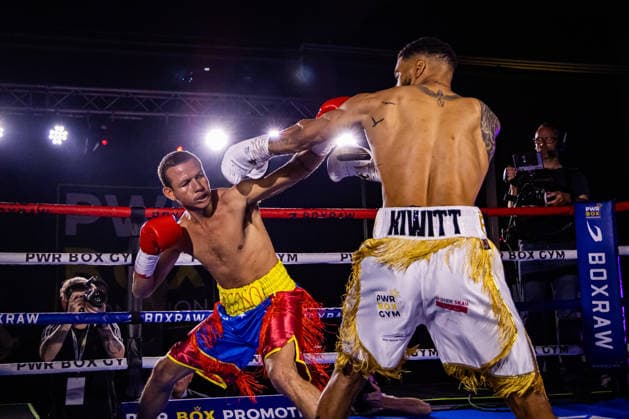 FLENSBURG, GERMANY - JUNE 13: Action inside the ropes during the WBO Global Super Welter Title Fight between Freddy Kiwitt (Germany) vs. Jose Arcon (Venezuela) at Gorzelniaski Halle on June 13, 2026 in Flensburg, Germany. Schleswig-Holstein Germany Copyright: xMarioxM.xKobergx