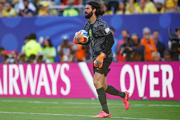Alisson Becker seen during FIFA World Cup, WM, Weltmeisterschaft, Fussball 2026 game between national teams of Brazil and Morocco (Grzegorz Wajda Ball Raw Images) New Jersey MetLife Stadium USA Copyright: xGrzegorzxWajdax grzegorzwajda_brazil_morocco_2526_3-27