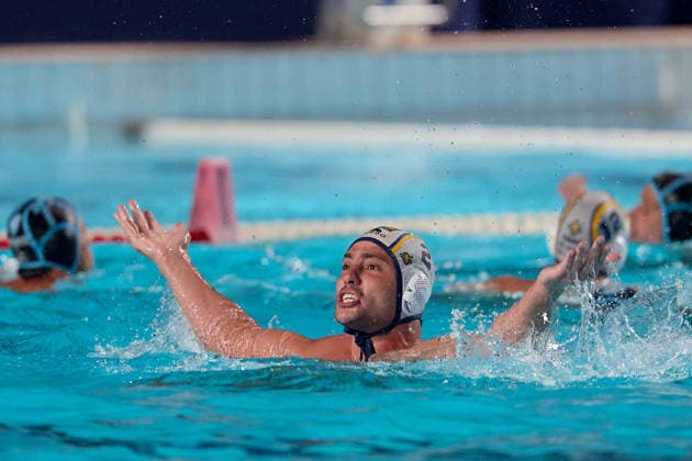 Alberto Munarriz Egana, captain of Zodiac CNAB reacts in celebration after winning the European Aquatics Men™s Water polo, Wasserball Champions League gold‘medal match against Pro Recco at the National Pool, Tal‘Qroqq, Malta, on 13 June 2026. Zodiac CNAB v Pro Recco - Men™s Water Polo Men Champions League 2026 Final; EA_CL_2026_MLT