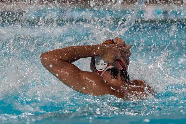 Unai Rubio Aguirre, goalkeeper of Zodiac CNAB reacts in celebration after winning the European Aquatics Men™s Water polo, Wasserball Champions League gold‘medal match against Pro Recco at the National Pool, Tal‘Qroqq, Malta, on 13 June 2026. Zodiac CNAB v Pro Recco - Men™s Water Polo Men Champions League 2026 Final; EA_CL_2026_MLT