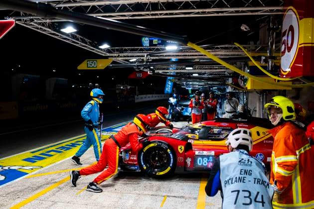 24 HEURES DU MANS 2026 - RACE - SUNDAY 50 FUOCO Antonio (ita), NIELSEN Nicklas (dnk), MOLINA Miguel (spa), Ferrari AF Corse, Ferrari 499P 50, Hypercar, during the 24 Hours of Le Mans 2026, 3rd round of the 2026 FIA World Endurance Championship, on June 14, 2026 on the Circuit des 24 Heures du Mans in Le Mans, France - Le MansFrance  Copyright: xFabrizioxBoldonix