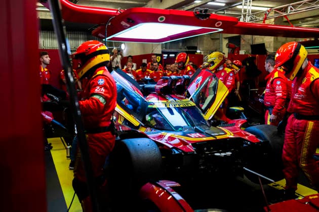 24 HEURES DU MANS 2026 - RACE - SUNDAY 50 FUOCO Antonio (ita), NIELSEN Nicklas (dnk), MOLINA Miguel (spa), Ferrari AF Corse, Ferrari 499P 50, Hypercar, during the 24 Hours of Le Mans 2026, 3rd round of the 2026 FIA World Endurance Championship, on June 14, 2026 on the Circuit des 24 Heures du Mans in Le Mans, France - Le MansFrance  Copyright: xFabrizioxBoldonix