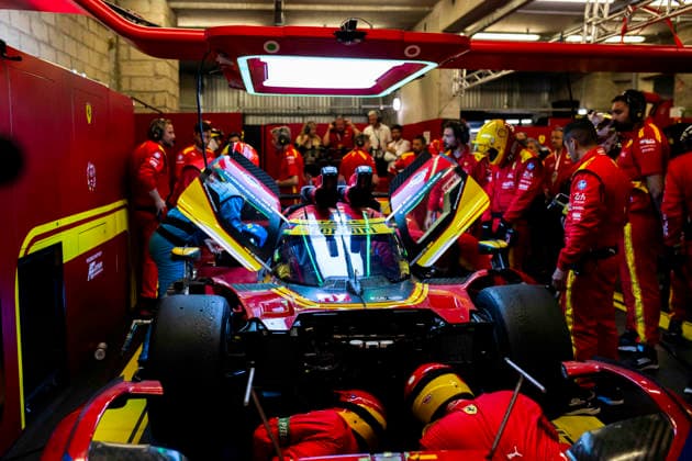 24 HEURES DU MANS 2026 - RACE - SUNDAY 50 FUOCO Antonio (ita), NIELSEN Nicklas (dnk), MOLINA Miguel (spa), Ferrari AF Corse, Ferrari 499P 50, Hypercar, during the 24 Hours of Le Mans 2026, 3rd round of the 2026 FIA World Endurance Championship, on June 14, 2026 on the Circuit des 24 Heures du Mans in Le Mans, France - Le MansFrance  Copyright: xFabrizioxBoldonix