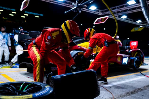 24 HEURES DU MANS 2026 - RACE - SUNDAY 51 PIER GUIDI Alessandro (ita), CALADO James (gbr), GIOVINAZZI Antonio (ita), Ferrari AF Corse, Ferrari 499P 51, Hypercar, pitstop, arrÃªt aux stands during the 24 Hours of Le Mans 2026, 3rd round of the 2026 FIA World Endurance Championship, on June 14, 2026 on the Circuit des 24 Heures du Mans in Le Mans, France - Le MansFrance  Copyright: xFabrizioxBoldonix
