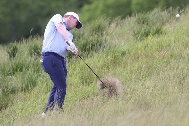 June 13, 2026: Robert MacIntyre hits from the deep rough on the 18th hole in the third round during the RBC Canadian Open held at TPC Toronto at Osprey Valley in Caledon Ontario, Canada. CSM PGA, Golf Herren 2026: RBC Canadian Open Jun 13  - ZUMAc04_ 20260613_zma_c04_125 Copyright: xDanielxLeax