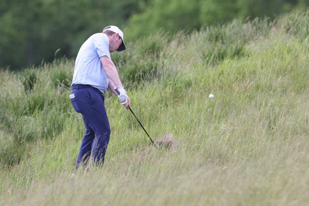 June 13, 2026: Robert MacIntyre hits from the deep rough on the 18th hole in the third round during the RBC Canadian Open held at TPC Toronto at Osprey Valley in Caledon Ontario, Canada. CSM PGA, Golf Herren 2026: RBC Canadian Open Jun 13  - ZUMAc04_ 20260613_zma_c04_133 Copyright: xDanielxLeax