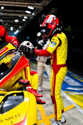 24 HEURES DU MANS 2026 - RACE - SUNDAY HANSON Phil (gbr), AF Corse, Ferrari 499P 83, Hypercar, portrait, KUBICA Robert (pol), AF Corse, Ferrari 499P 83, Hypercar, portrait during the 24 Hours of Le Mans 2026, 3rd round of the 2026 FIA World Endurance Championship, on June 14, 2026 on the Circuit des 24 Heures du Mans in Le Mans, France - Le MansFrance  Copyright: xFabrizioxBoldonix
