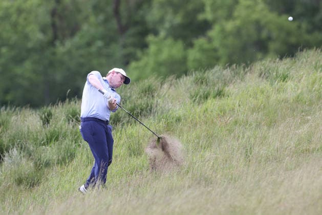 June 13, 2026: Robert MacIntyre hits from the deep rough on the 18th hole in the third round during the RBC Canadian Open held at TPC Toronto at Osprey Valley in Caledon Ontario, Canada. CSM Caledon Canada - ZUMAc04_ 20260613_zma_c04_127 Copyright: xDanielxLeax