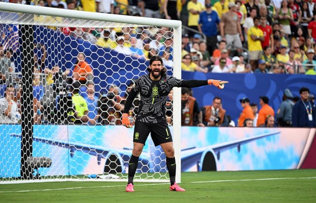 Soccer, Men, FIFA World Cup 2026 in Mexico, Canada and USA, Match in New York New Jersey Group C, 1 Matchday , Brazil Morocco, Alisson Brazil , 13 06 2026, Copyright: xMatthiasxKochx