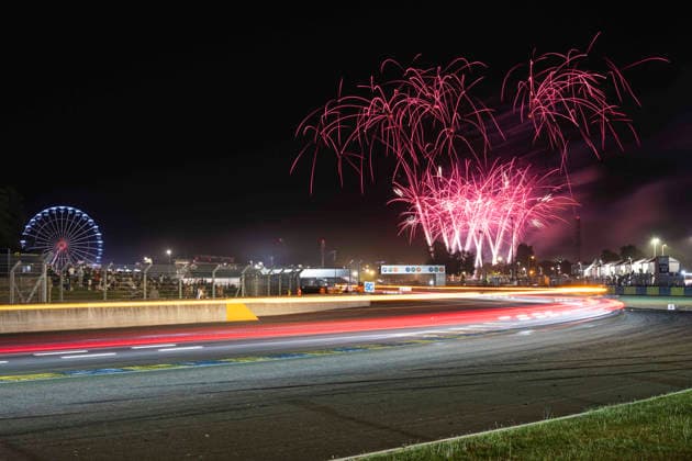 24 HEURES DU MANS 2026 - RACE - SUNDAY Fireworks, night illustration during the 24 Hours of Le Mans 2026, 3rd round of the 2026 FIA World Endurance Championship, on June 14, 2026 on the Circuit des 24 Heures du Mans in Le Mans, France - Le MansFrance  Copyright: xCharlyxLopezx