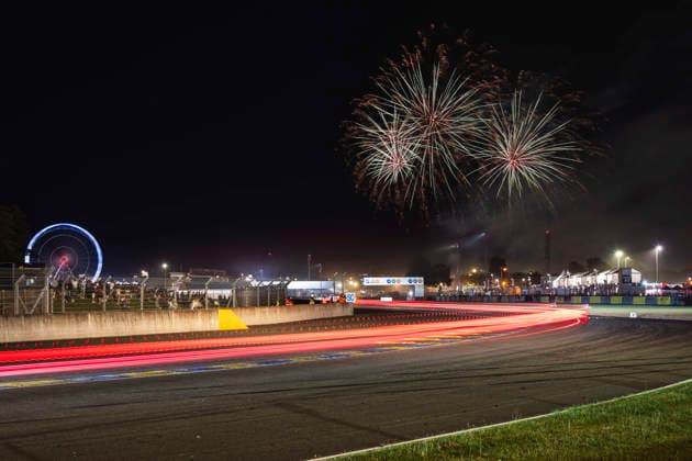 24 HEURES DU MANS 2026 - RACE - SUNDAY Fireworks, night illustration during the 24 Hours of Le Mans 2026, 3rd round of the 2026 FIA World Endurance Championship, on June 14, 2026 on the Circuit des 24 Heures du Mans in Le Mans, France - Le MansFrance  Copyright: xCharlyxLopezx