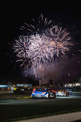 24 HEURES DU MANS 2026 - RACE - SUNDAY 77 POWELL Eric (usa), TUCK Ben (gbr), PRIAULX Sebastian (gbr), Proton Competition, Ford Mustang LMGT3 77, LM GT3, action during the 24 Hours of Le Mans 2026, 3rd round of the 2026 FIA World Endurance Championship, on June 14, 2026 on the Circuit des 24 Heures du Mans in Le Mans, France - Le MansFrance  Copyright: xCharlyxLopezx