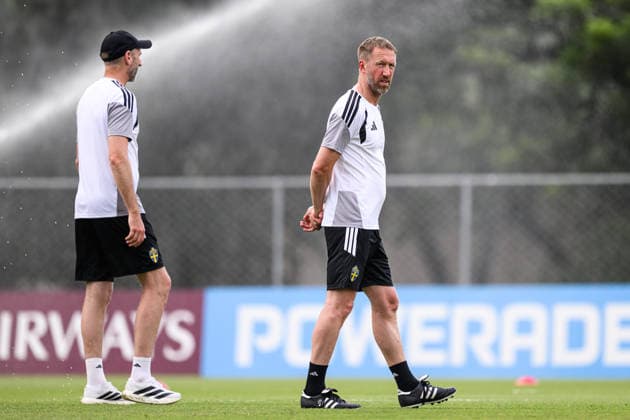 260614 Head coach Graham Potter of the Swedish national football team at a training session during day 3 of the FIFA World Cup 2026 on June 14, 2026 in Monterrey Photo Petter Arvidson BILDBYRAN kod PA PA1232 fotboll football soccer fotball vm fotbolls vm fotball vm fotbolls vm 2026 fifa world cup 2026 träning practice training sverige sweden sverige a day 3 bbeng  Copyright: PETTERxARVIDSON BB260614PA014