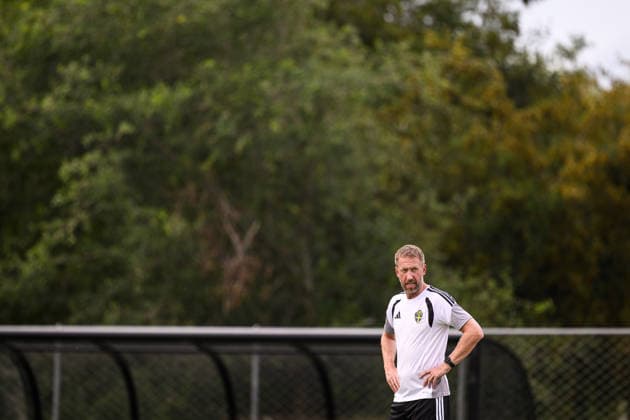 260614 Head coach Graham Potter of the Swedish national football team at a training session during day 3 of the FIFA World Cup 2026 on June 14, 2026 in Monterrey Photo Petter Arvidson BILDBYRAN kod PA PA1232 fotboll football soccer fotball vm fotbolls vm fotball vm fotbolls vm 2026 fifa world cup 2026 träning practice training sverige sweden sverige a day 3 bbeng  Copyright: PETTERxARVIDSON BB260614PA019