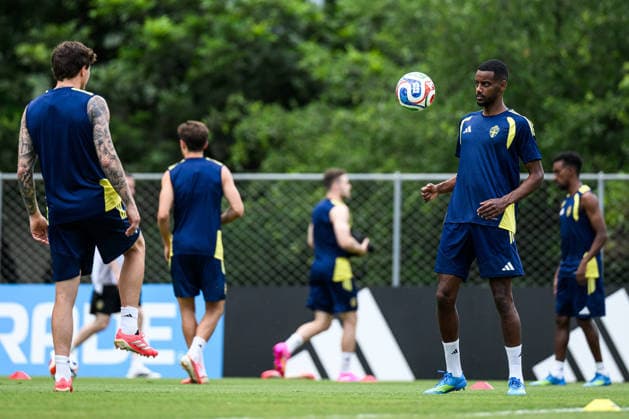 260614 Alexander Isak of the Swedish national football team at a training session during day 3 of the FIFA World Cup 2026 on June 14, 2026 in Monterrey Photo Joel Marklund BILDBYRAN kod JM PA1232 fotboll football soccer fotball vm fotbolls vm fotball vm fotbolls vm 2026 fifa world cup 2026 träning practice training sverige sweden sverige a day 3 bbeng  Copyright: JOELxMARKLUND BB260614JM011