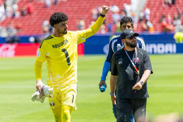 SANTA CLARA, CA - JUNE 13: Mahmud Abunada 1 of Qatar walks off after an emotional tie at the FIFA World Cup, WM, Weltmeisterschaft, Fussball 2026 Group B match between Qatar and Switzerland on June 13, 2026 at the San Francisco Bay Area Stadium in Santa Clara, CA. (Photo by Bob Kupbens Icon Sportswire) SOCCER: JUN 13 FIFA World Cup 26 Group B - Qatar vs Switzerland EDITORIAL USE ONLY Icon260613074