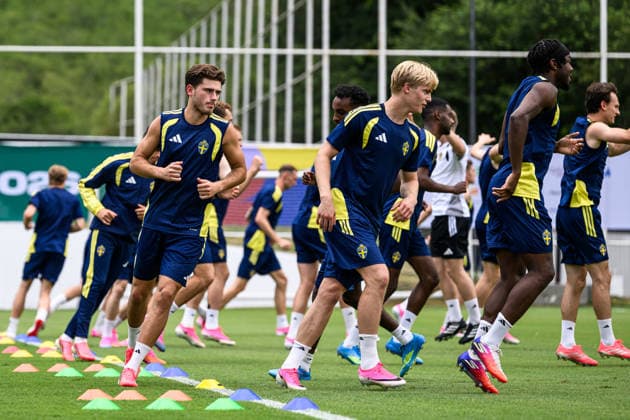 260614 Besfort Zeneli of the Swedish national football team at a training session during day 3 of the FIFA World Cup 2026 on June 14, 2026 in Monterrey Photo Petter Arvidson BILDBYRAN kod PA PA1232 fotboll football soccer fotball vm fotbolls vm fotball vm fotbolls vm 2026 fifa world cup 2026 träning practice training sverige sweden sverige a day 3 bbeng  Copyright: PETTERxARVIDSON BB260614PA035