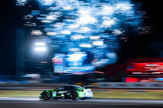 24 HEURES DU MANS 2026 - RACE - SUNDAY 87 UMBRARESCU Petru (rou), SCHMID Clemens (aut), LOPEZ JosÃ Maria (arg), Akkodis ASP Team, Lexus RC F LMGT3 87, LM GT3, action during the 24 Hours of Le Mans 2026, 3rd round of the 2026 FIA World Endurance Championship, on June 14, 2026 on the Circuit des 24 Heures du Mans in Le Mans, France -  Copyright: xAndreaxLorenzinax