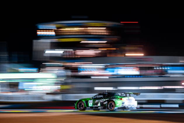 24 HEURES DU MANS 2026 - RACE - SUNDAY 87 UMBRARESCU Petru (rou), SCHMID Clemens (aut), LOPEZ JosÃ Maria (arg), Akkodis ASP Team, Lexus RC F LMGT3 87, LM GT3, action during the 24 Hours of Le Mans 2026, 3rd round of the 2026 FIA World Endurance Championship, on June 14, 2026 on the Circuit des 24 Heures du Mans in Le Mans, France -  Copyright: xAndreaxLorenzinax