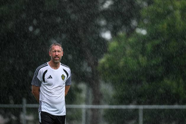 260614 Head coach Graham Potter of the Swedish national football team at a training session during day 3 of the FIFA World Cup 2026 on June 14, 2026 in Monterrey Photo Joel Marklund BILDBYRAN kod JM PA1232 fotboll football soccer fotball vm fotbolls vm fotballs vm fotbolls vm 2026 fifa world cup 2026 träning practice training sverige sweden sverige a day 3 bbeng  Copyright: JOELxMARKLUND BB260614JM020