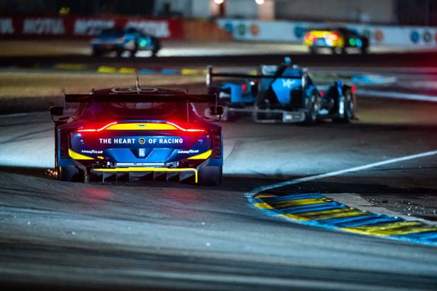 24 HEURES DU MANS 2026 - RACE - SUNDAY 27 JAMES Ian (usa), ROBICHON Zacharie (can), DRUDI Mattia (ita), Heart of Racing Team, Aston Martin Vantage AMR LMGT3 27, LM GT3, action during the 24 Hours of Le Mans 2026, 3rd round of the 2026 FIA World Endurance Championship, on June 14, 2026 on the Circuit des 24 Heures du Mans in Le Mans, France -  Copyright: xAndreaxLorenzinax