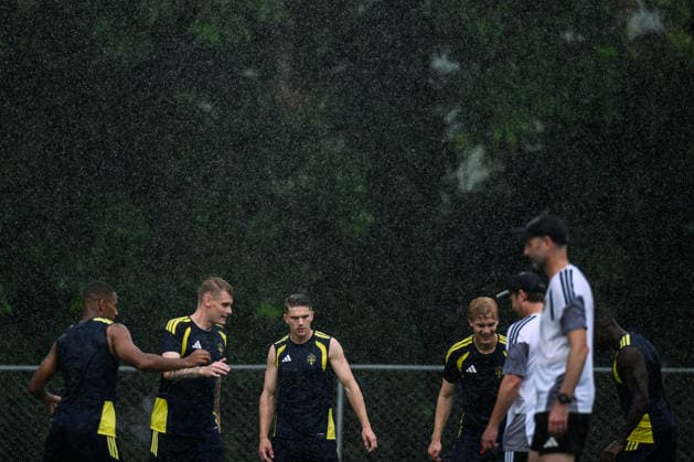 260614 Viktor Gyökeres of the Swedish national football team at a training session during day 3 of the FIFA World Cup 2026 on June 14, 2026 in Monterrey Photo Joel Marklund BILDBYRAN kod JM PA1232 fotboll football soccer fotball vm fotbolls vm fotballs vm fotbolls vm 2026 fifa world cup 2026 träning practice training sverige sweden sverige a day 3 bbeng  Copyright: JOELxMARKLUND BB260614JM023