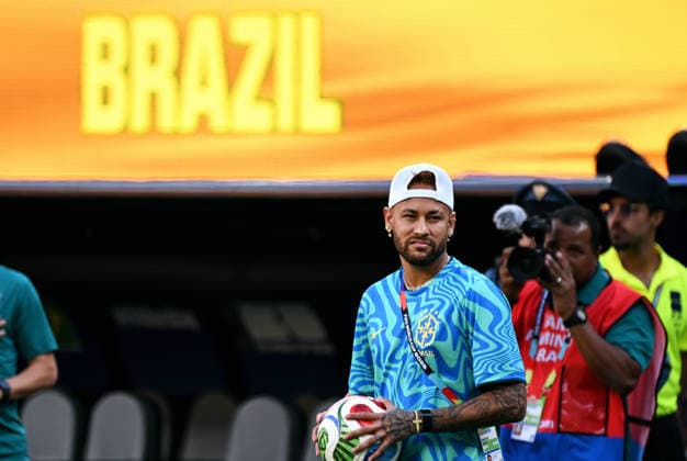 Soccer, International match, Men, FIFA World Cup 2026, Soccer World Cup, USA, Group C, MetLife Stadium New Jersey Brazil Morocco Neymar BRA Single image, Portraits, Portrait